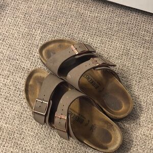 Birkenstock Taupe Double-Strap Sandals